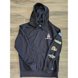 Vans Disney 50th Anniversary Pullover Hoodie Adult Sz L Rare Off The Wall Black